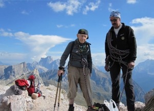Battista Sommavilla e Cesare Masarei sulla cima dell'Averau (Photo courtesy Giampaolo Soratroi)