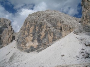 Lagazuoi Nord parete ovest (Photo Valérie e François-Renard franval.renard.free.fr)