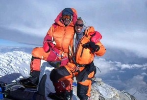 Mario Panzeri e Dawa Sherpa in vetta al Dhaulagiri 2012 (Photo courtesy Mario Panzeri)