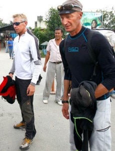 Mondinelli e Gobbi a Kathmandu (photo courtesy Ap)