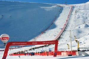 Il tratto finale della pista di Soelden durante la gara di slalom gigante del 2011 (Photo courtesy of ussa.smugmug.com)