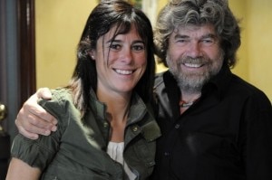 Edurne Pasaban e Reinhold Messner (foto Daro Rodrguez_Desnivle.com)