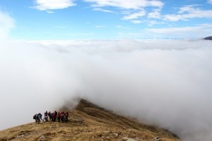 Sul Pizzo di Gino con gli Accompagnatori di media Montagna (Photo Luca Maspes)