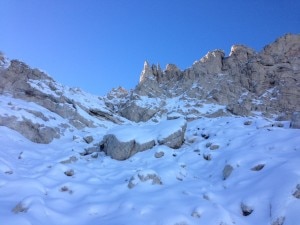 Il luogo dell'incidente sul Monte Prena, nel massiccio del Gran Sasso (Photo courtesy of Cnsas Abruzzo)