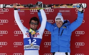 Gli atleti italiani Matteo Marsaglia, a sinistra, e Christof Innerhofer, a destra, hanno conquistato il primo posto in discesa e supergigante sulle nevi statunitensi di Beaver Creek (Photo Matthew Stockman courtesy of Getty Images)