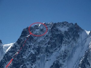 La zona del couloir Lagarde sul versante nord di Les Droites dove si trovano i corpi dei due alpinisti lituani (Photo courtesy of Ph.C./ledauphine.com)