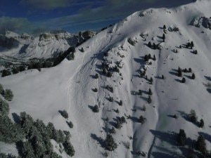 Valanga in Val Gardena il luogo dell'incidente (Photo courtesy Aiuto Alpin Dolomites - altoadige.gelocal.it)