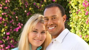 Lindsey Vonn e Tiger Woods in una delle foto pubblicate sui loro profili di Facebook (Photo courtesy of Lindsey Vonn e Tiger Woods)