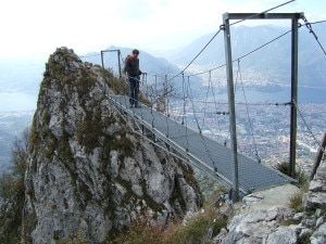 Un tratto della via ferrata Gamma Uno sul Resegone (Photo courtesy of commons.wikimedia.org)