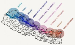 The Great Himalayan Trail map. Photo: File photo