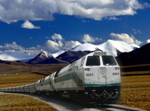 A rail that belongs to Qinghai-Tibet Railway Company . Photo: Agency