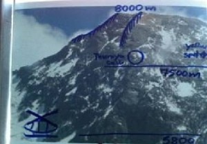 Broad peak, schema dei soccorsi (photo T.Leammle)