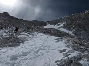 Japanese Couloir al G1 (Photo oscarcadiach.desnivel.com)