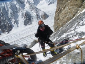 Tomasz Kowalski in una foto al Broad Peak (Photo Bielecki - polskihimalaizmzimowy.pl)