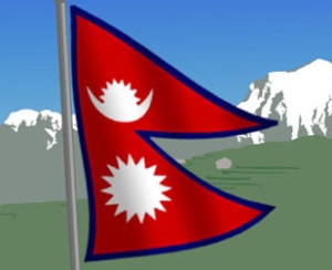 National flag of Nepal. Photo: File photo