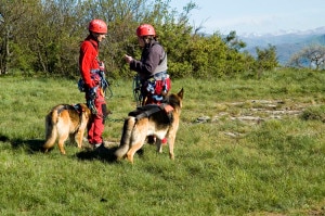 Soccorso alpino emiliano e unità cinofile in azione (Photo courtesy www.saer.org)