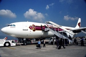 Thai Airways plane at Kathmandu Tribhuvan International Airport. Photo: File photo