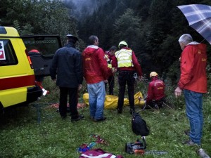 L'intervento del Soccorso Alpino in Val Sermenza (Photo courtesy of Soccorso Alpino Piemontese)