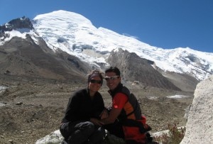 Alice Cavallera e Alberto Pacellini ai piedi del Kedar Dome (courtesy 23gradinord.com)