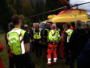 Soccorritori partono da Lamon (Photo Cnsas veneto)