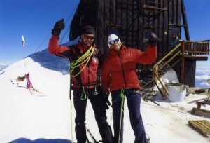 Ludovica Pineider e la sua Guida alpina alla Capanna Margherita 