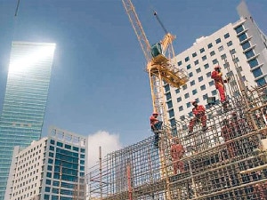 Nepali migrant workers at a construction site in Qatar. Photo: File/ekantipur