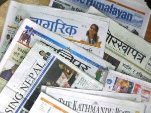 A file photo of Newspapers published from Kathmandu, Nepal with their mast heads. 