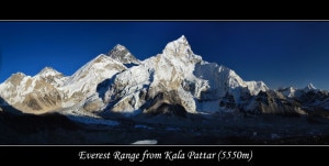 Everest range from Kala Pattar. Photo: File photo