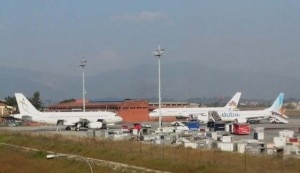 Aircrafts of different international airlines at Tribhuvan International Airport in Kathmandu. Photo: File photo