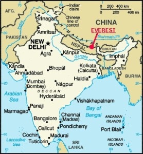 Map of Nepal and India. Photo: File photo