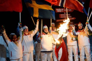 La torcia olimpica al Polo Nord (Photo courtesy of Reuters/AP Photo/olympictorch2014.com)