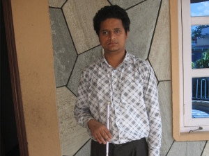 Amit KC, visually impaired man who wish to climb Mt. Everest.