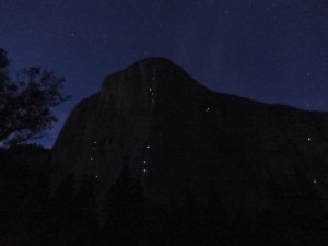 Climber su El Cap (Photo Reddit user LiquidColor  - imgur.com)