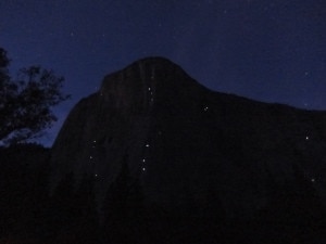 Climber su El Cap (Photo Reddit user LiquidColor - imgur.com)