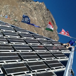 I lavori di sostituzione dei pannelli fotovoltaici in Piramide (Photo Gerardo Pelosi)