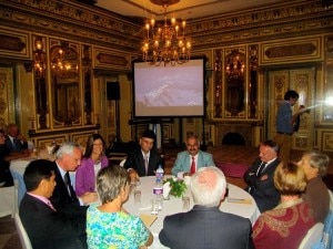 Government officials, NAST officials, Evk2cnr President among others with the Ambassador in Kathmandu, Nepal.