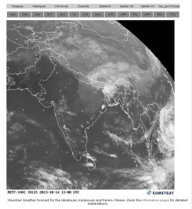 Il ciclone sull'Everest (photo www.meteoexploration.com)