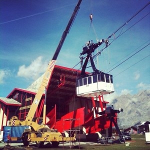 I lavori della funivia Bormio 2000 - Cima Bianca (Photo courtesy of BormioSki)