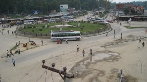 With only few vehicles plying people are heading to their home to vote the CA. Photo: NMF