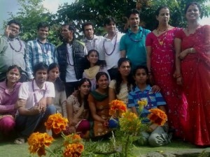 Brothers and sisters pose for a group photo after Bhai Tika. Photo: File photo/NMF