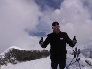 Marzio Deho in cima al Pico de Orizaba 