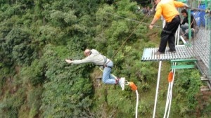 A man enjoying bungee jumping in Nepal. Photo: File photo