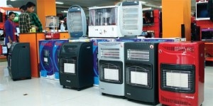 Gas heaters at a shop for sale in Kathmandu. Photo: NMF