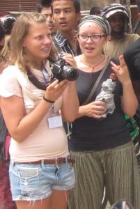 Tourists arriving Nepal preparing to take snaps at Bashantapur in Kathmandu. File Photo/NMF