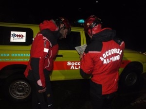 Una squadra del Cnsas Lombardo in azione (Photo courtesy of /www.facebook.com/CnsasLombardia)