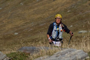 Francesca Canepa durante il Tor des Geants (Photo courtesy of www.tordesgeants.it)