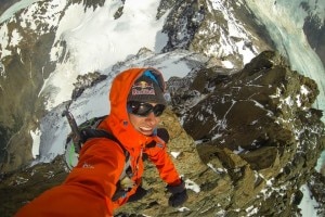 David Lama in cima al Cerro Solo (Photo David Lama pagina Facebook)