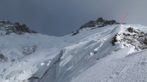 Nanga parete Rupal  il punto raggiunto ieri da Moro e Goettler (Photo Simone Moro)