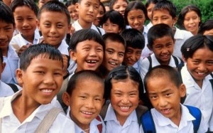 School children pose for a photo. Photo: File photo