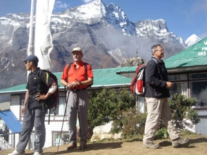 Foreign tourists at Lukla of Solukhumbu. Photo: File photo
